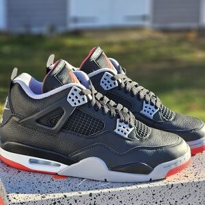 Nike Air Jordan 4 Retro Black Red Men's Shoes